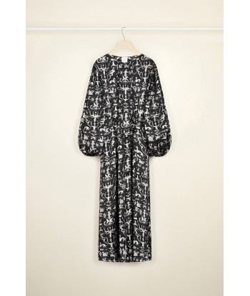 Maxi shirt dress in printed eco twill satin online