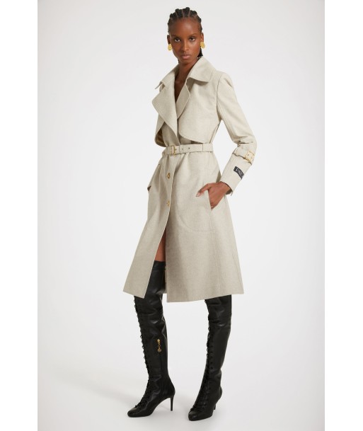 Trenchcoat aus Bio-Baumwolljacquard outlet