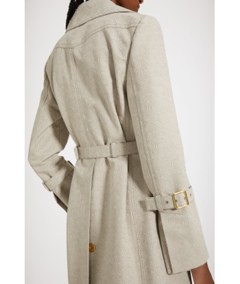 Trenchcoat aus Bio-Baumwolljacquard outlet