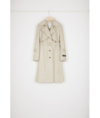 Trenchcoat aus Bio-Baumwolljacquard outlet