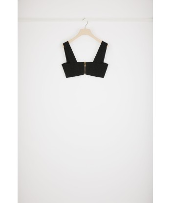 Bralette aus Baumwollmix und Tweed mit Reißverschluss l'achat 