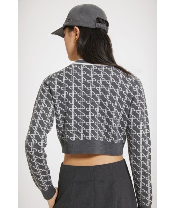 Kurzer Pullover aus nachhaltigem Wolljacquard Amélioration de cerveau avec