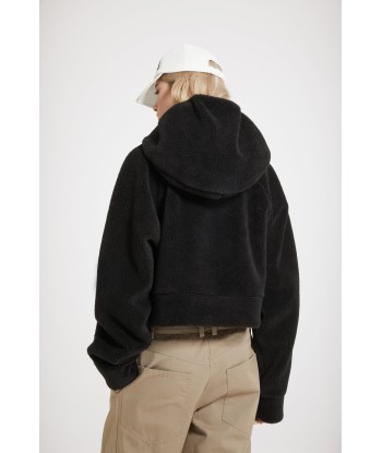 Kapuzenpullover aus recyceltem Polyester und Kunst-Shearling mit Medaillon-Logo d'Europe débarque