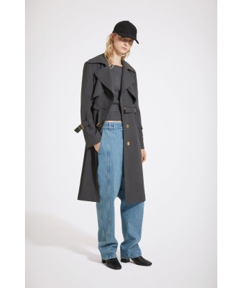 Trenchcoat aus technischem Wolltwill Voir les baskets