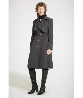 Trenchcoat aus technischem Wolltwill Voir les baskets