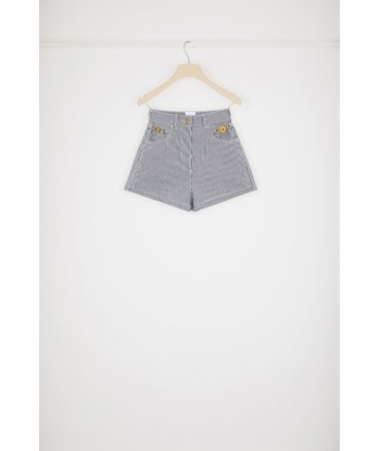 Mini-Shorts aus bedrucktem Baumwolldenim les ligaments