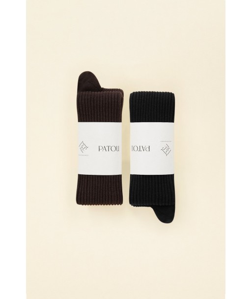 Zwei Paar Socken aus Bio-Baumwollmix destockage