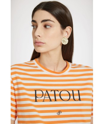 Gestreiftes Patou T-Shirt aus Baumwolle à prix réduit toute l'année