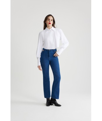 Hose mit ausgestelltem Bein aus Bio-Baumwolldenim store