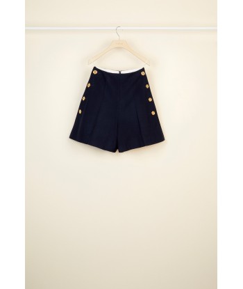 Short a vita alta in lana e cachemire en linge