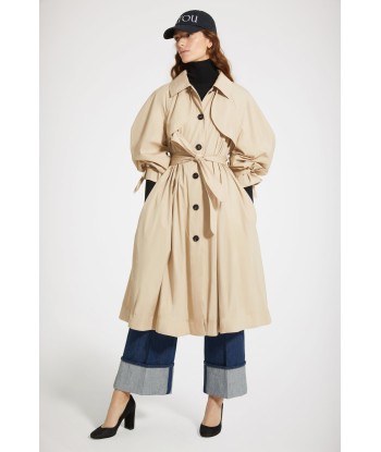 Trench in gabardine con fodera removibile de pas cher