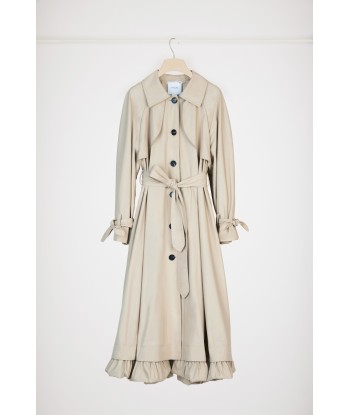 Trench in gabardine con fodera removibile de pas cher