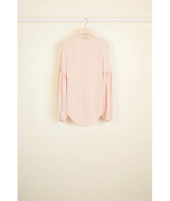 Blusa in seta con maniche a sbuffo acheter en ligne