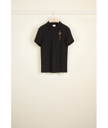 Polo in cotone con logo destockage