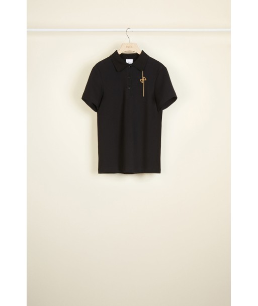 Polo in cotone con logo destockage