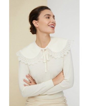 Maglia leggera con collo crochet 50% de réduction en Octobre 2024