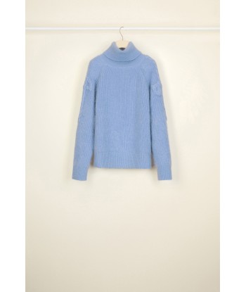 Maglione a collo alto in mohair e lana soldes