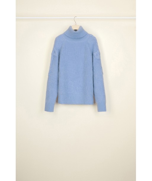 Maglione a collo alto in mohair e lana soldes