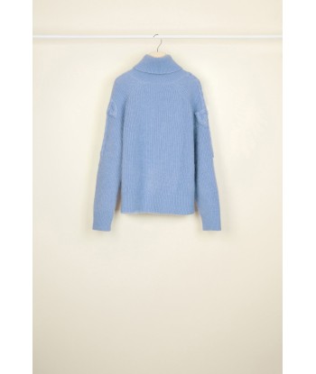 Maglione a collo alto in mohair e lana soldes