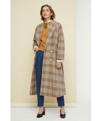 Trench in gabardine tartan Faites des économies