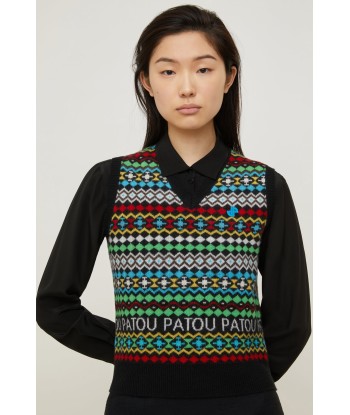 Patou Jacquard-Weste aus Kaschmir und Wolle 2 - 3 jours ouvrés.