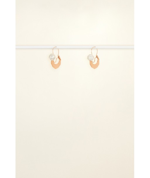 Small Facet Hoop Earrings - Copper and Silver Comparez plus de prix