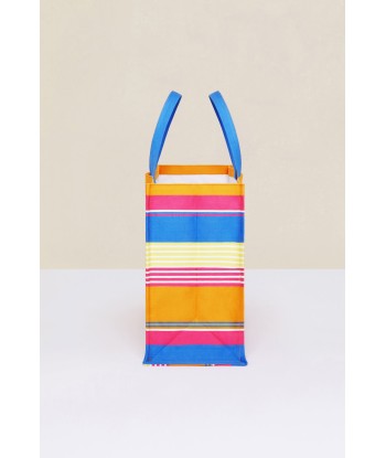 Tote in tela di cotone bio a righe Toutes les collections ici