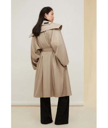 Cappotto oversize in gabardina bio con collo rimovibile Venez acheter