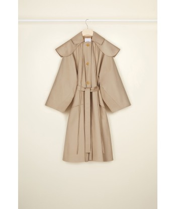 Cappotto oversize in gabardina bio con collo rimovibile Venez acheter