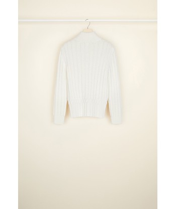 Cardigan con zip in maglia a costine france