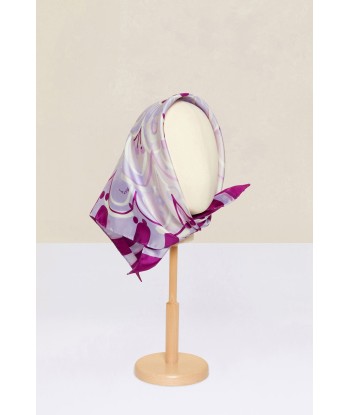 Foulard in seta con stampa floreale destockage