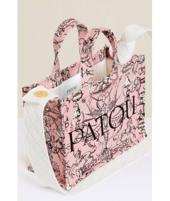 Borsa tote Patou piccola in cotone bio stampato en linge