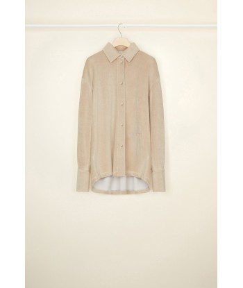 Camicia oversize in spugna di cotone bio ou a consommer sur place